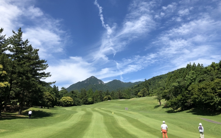 A wide view of Mie Country Club, a golf course in Mie prefecture, Japan